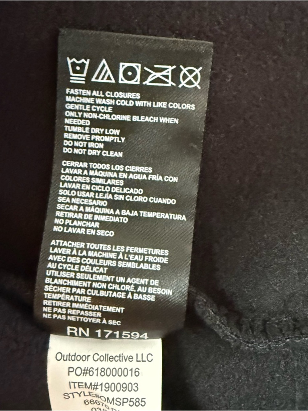 NWT Men’s Spyder Zip Up Jacket Gray and Black Size L - Picture 9 of 10